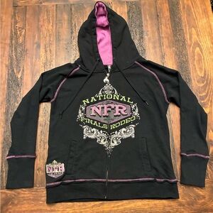Pro Rodeo Black and Purple Women's NFR Rodeo Hoodie